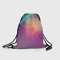 Рюкзак-мешок Цветные полигоны - Градиент, цвет: 3D-принт