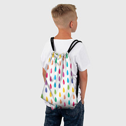 Рюкзак-мешок Акварельные капли, цвет: 3D-принт — фото 2