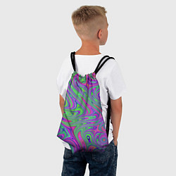 Рюкзак-мешок Неоновый абстрактный узор, цвет: 3D-принт — фото 2
