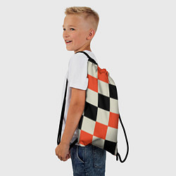 Рюкзак-мешок Образец шахматной доски, цвет: 3D-принт — фото 2
