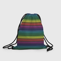 Рюкзак-мешок Этнический радужный орнамент, цвет: 3D-принт