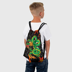 Рюкзак-мешок Дракон Огонь Dragon Fire, цвет: 3D-принт — фото 2