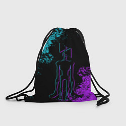 Рюкзак-мешок НЕОНОВЫЙ СИРЕНОГОЛОВЫЙ, цвет: 3D-принт