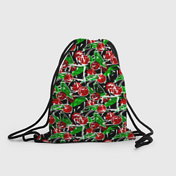 Рюкзак-мешок Абстрактный узор спелая вишня, цвет: 3D-принт