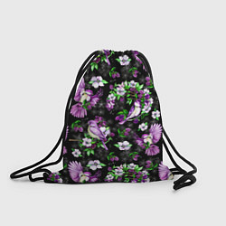 Рюкзак-мешок Птички в вечернем саду, цвет: 3D-принт