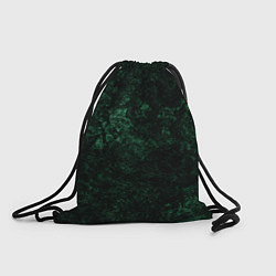 Рюкзак-мешок Темно-зеленый мраморный узор, цвет: 3D-принт
