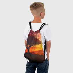 Рюкзак-мешок СОЛНЦЕ НАД АФРИКОЙ, цвет: 3D-принт — фото 2