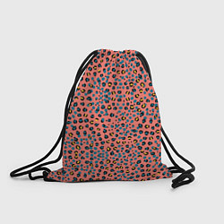 Рюкзак-мешок Леопардовый принт на розовом, цвет: 3D-принт