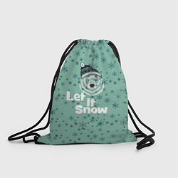 Рюкзак-мешок Зима снежинки, цвет: 3D-принт