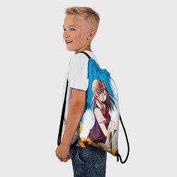 Рюкзак-мешок Саю и Подсолнухи, цвет: 3D-принт — фото 2