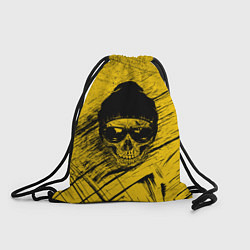 Рюкзак-мешок Череп Хипстер Гранж Брызги, цвет: 3D-принт