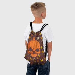 Рюкзак-мешок Череп-тыква, цвет: 3D-принт — фото 2