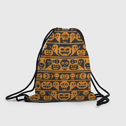 Рюкзак-мешок Свитер с тыквами, цвет: 3D-принт