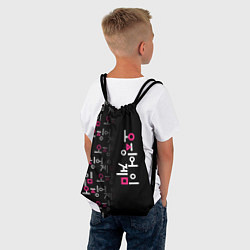 Рюкзак-мешок Игра в кальмара: Логотип, цвет: 3D-принт — фото 2