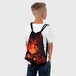 Рюкзак-мешок Красная луна на Хэллоуин, цвет: 3D-принт — фото 2