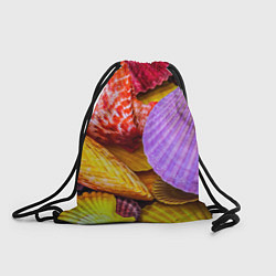Рюкзак-мешок Разноцветные ракушки multicolored seashells, цвет: 3D-принт
