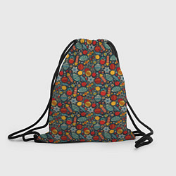 Рюкзак-мешок Новогодняя Праздничная Символика, цвет: 3D-принт