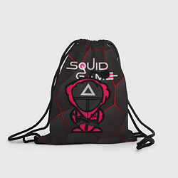Рюкзак-мешок Squid game BLACK, цвет: 3D-принт