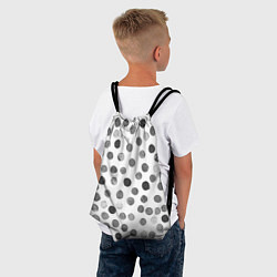 Рюкзак-мешок Кружочки на белом фоне, цвет: 3D-принт — фото 2