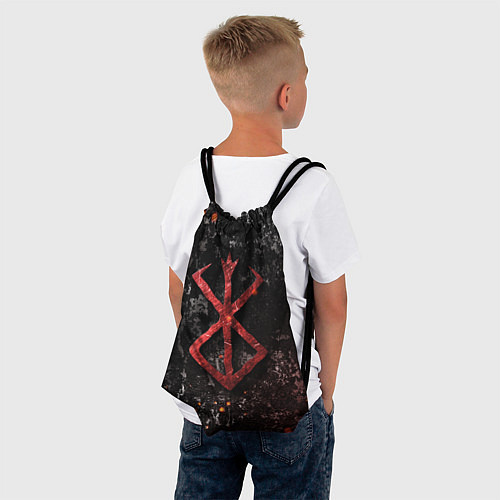 Мешок для обуви BERSERK LOGO GRUNGE RED / 3D-принт – фото 4