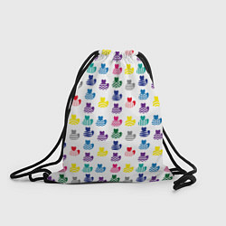 Рюкзак-мешок Узор из котов, цвет: 3D-принт