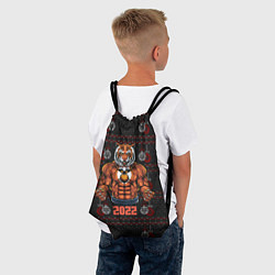Рюкзак-мешок Новогодний качок-тигр, цвет: 3D-принт — фото 2