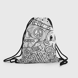 Рюкзак-мешок All you need is The Beatles Раскраска, цвет: 3D-принт