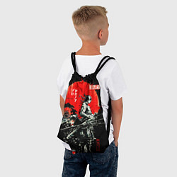 Рюкзак-мешок Ван пис зоро самурай на черном фоне, цвет: 3D-принт — фото 2