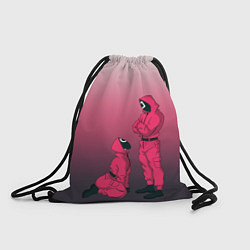 Рюкзак-мешок Стражи из игра в кальмара, подчинение круга квадра, цвет: 3D-принт