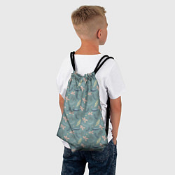 Рюкзак-мешок Цветочный принт Декоративный винтажный узор с цвет, цвет: 3D-принт — фото 2