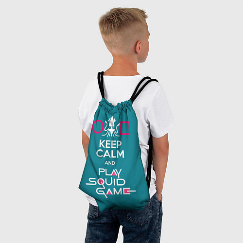 Мешок для обуви Keep calm and play squid game / 3D-принт – фото 4