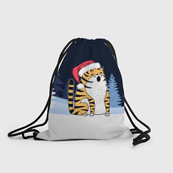 Рюкзак-мешок Удивленный тигр 2022, цвет: 3D-принт
