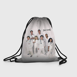 Рюкзак-мешок SCRUBS in white, цвет: 3D-принт