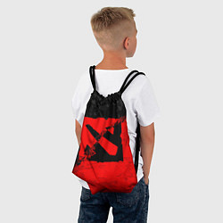 Рюкзак-мешок DOTA 2 RED BLACK LOGO, БРЫЗГИ КРАСОК, цвет: 3D-принт — фото 2