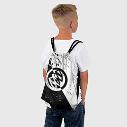 Рюкзак-мешок Buick Black and White Grunge, цвет: 3D-принт — фото 2