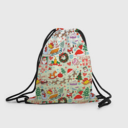 Рюкзак-мешок Самый новогодний принт, цвет: 3D-принт