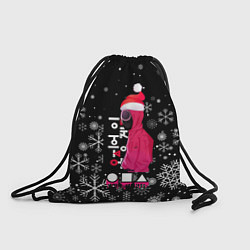 Рюкзак-мешок Игра в кальмара Новогодний, цвет: 3D-принт