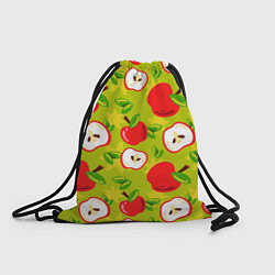 Рюкзак-мешок Яблочки паттерн, цвет: 3D-принт