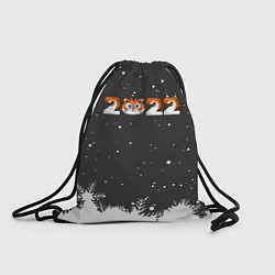 Рюкзак-мешок Новый год 2022 - надпись 2022, цвет: 3D-принт