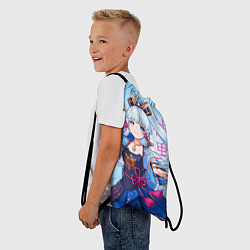 Рюкзак-мешок Аяка - Геншин Импакт, цвет: 3D-принт — фото 2