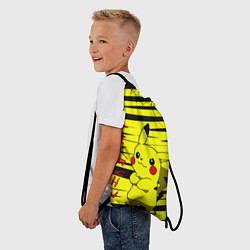 Рюкзак-мешок Пикачу Полосы, цвет: 3D-принт — фото 2