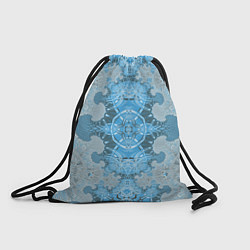 Рюкзак-мешок Коллекция Фрактальная мозаика Голубой 292-6-n Низ, цвет: 3D-принт