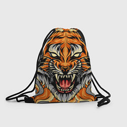 Рюкзак-мешок Символ года тигр в гневе, цвет: 3D-принт