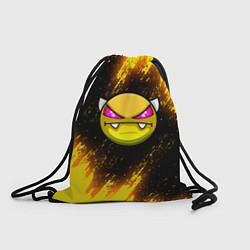 Рюкзак-мешок Geometry Dash желтый смайл, цвет: 3D-принт