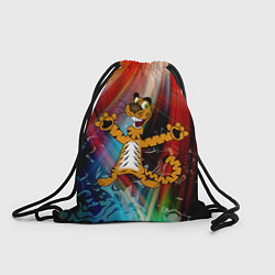Рюкзак-мешок Новогодний тигр пляшет, цвет: 3D-принт
