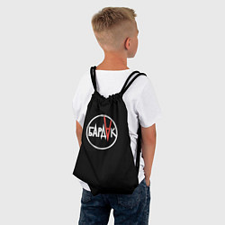 Рюкзак-мешок Бардак лого на темном фоне, цвет: 3D-принт — фото 2
