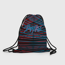 Рюкзак-мешок Stray kids, K-pop, полоски, цвет: 3D-принт