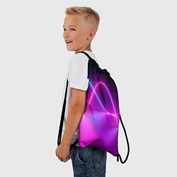 Рюкзак-мешок Лучи света pink theme, цвет: 3D-принт — фото 2