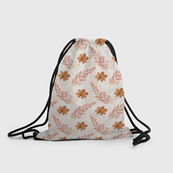 Рюкзак-мешок Осенние листья паттерн, цвет: 3D-принт