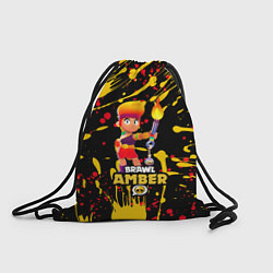 Рюкзак-мешок BRAWL STARS AMBER С ФАКЕЛОМ, цвет: 3D-принт